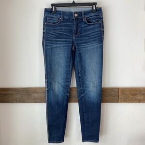 White House Black Market‎ Jeans with Gold trim Skinny Sz 2